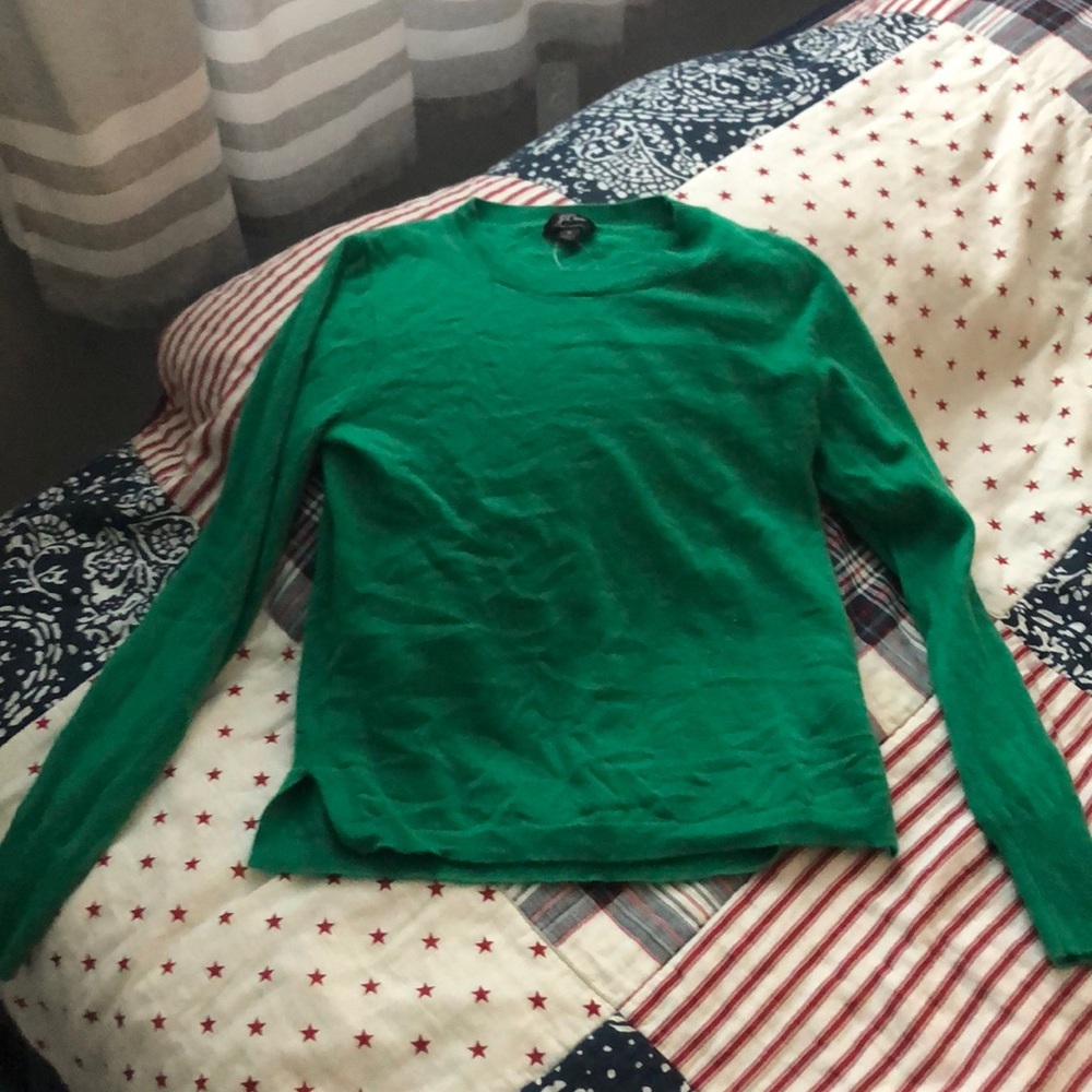 J Crew cashmere green sweater